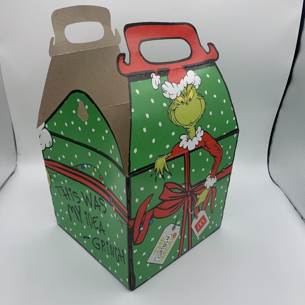 2025 McDonalds Grinch Adult Happy Meal Empty Box Gift Box Xmas Christmas Limited